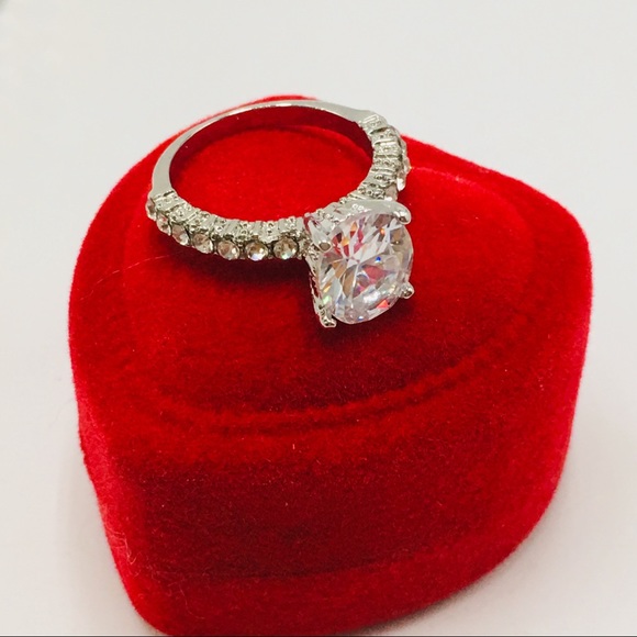 14k white gold engagement diamond wedding ring - Picture 3 of 8